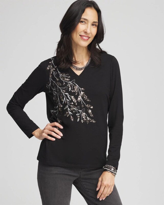 Touch of Cool Embellished Layering Tee